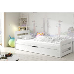 Detská postel David Ernie biela + matrac 200x90cm 